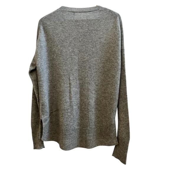 Theory Karenia L Gray Cashmere Crew Neck Pullover Sweater Size XL Lightweight - Picture 4 of 14